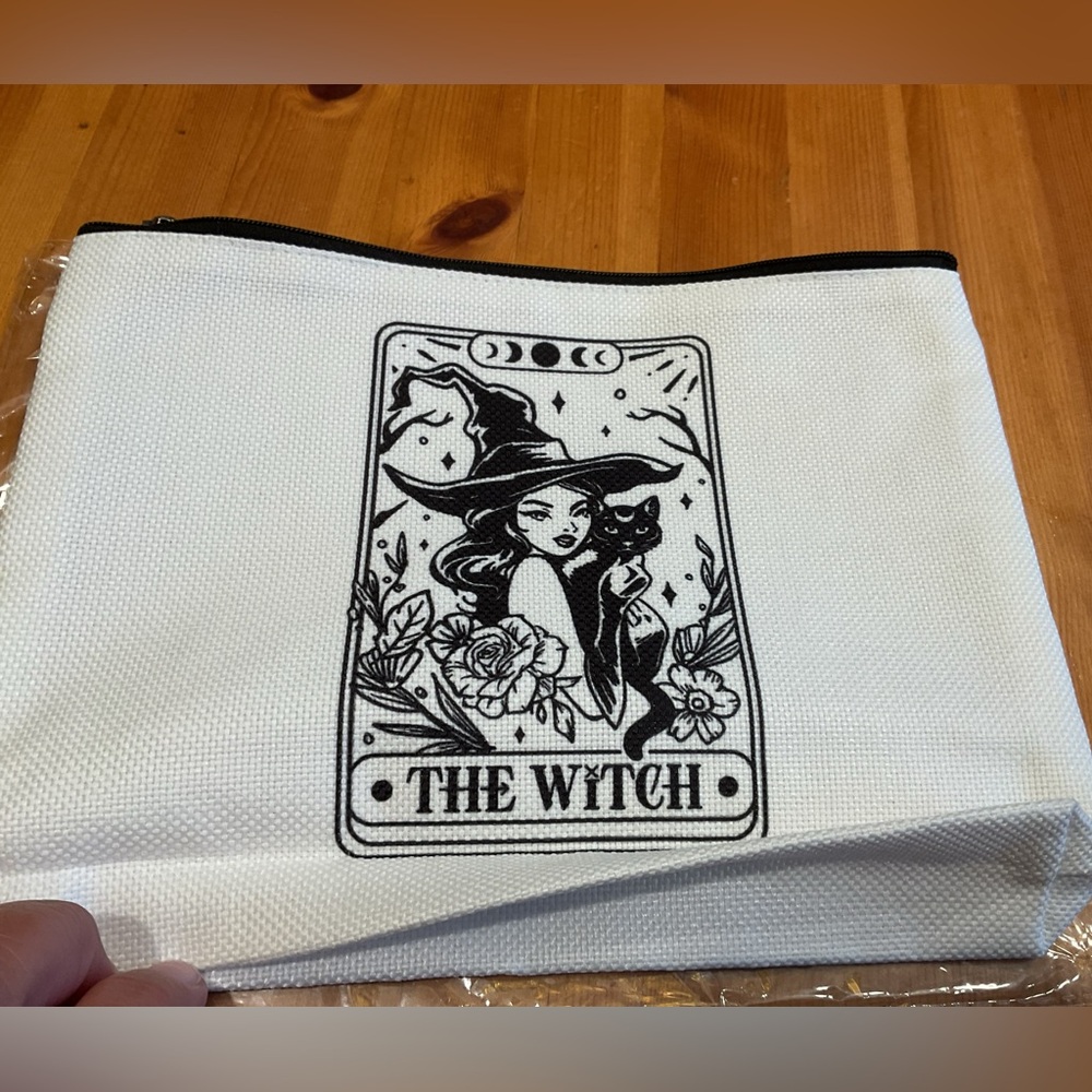 THE WITCH TAROT CARD COSMETIC BAG NEW KEEP ALL TRAVEL BAG JEWELRY HALLOWEEN - Picture 6 of 7